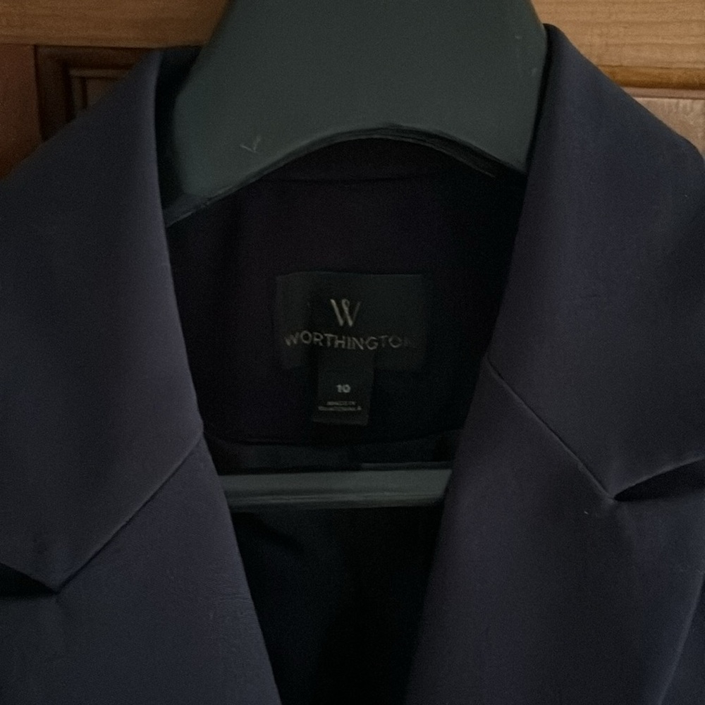 Navy Suit Jacket - image 2